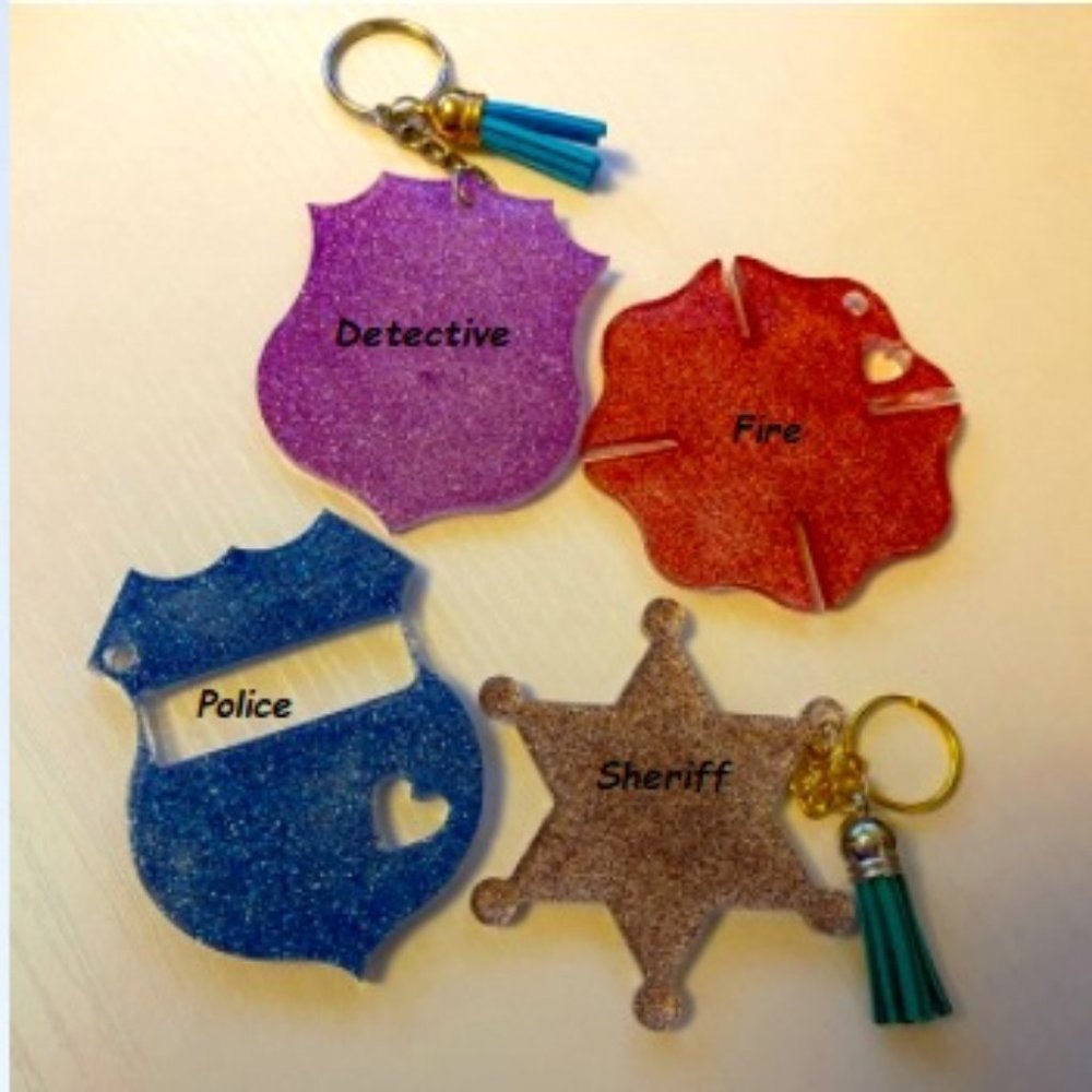 Handmade First Responder Keychains